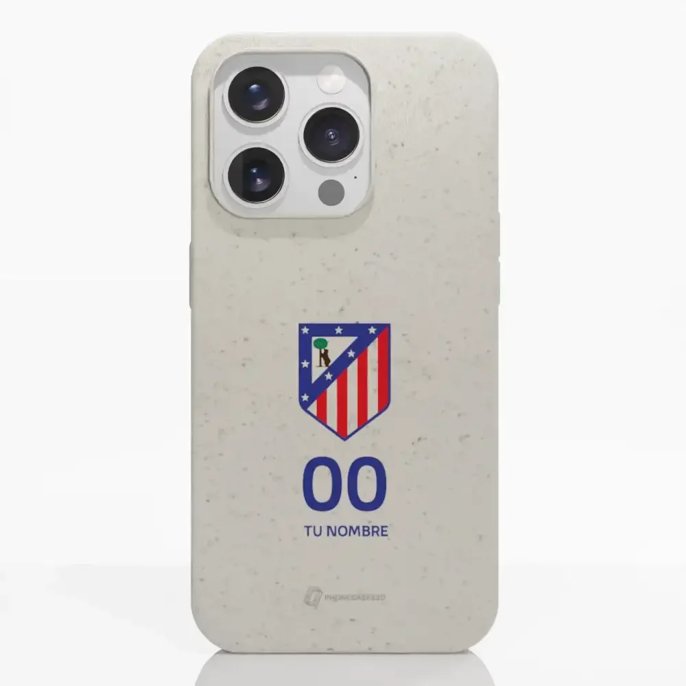 Atletico Madrid Official Compostable Phone Case Crest Standard  + Name and Number - Image 16