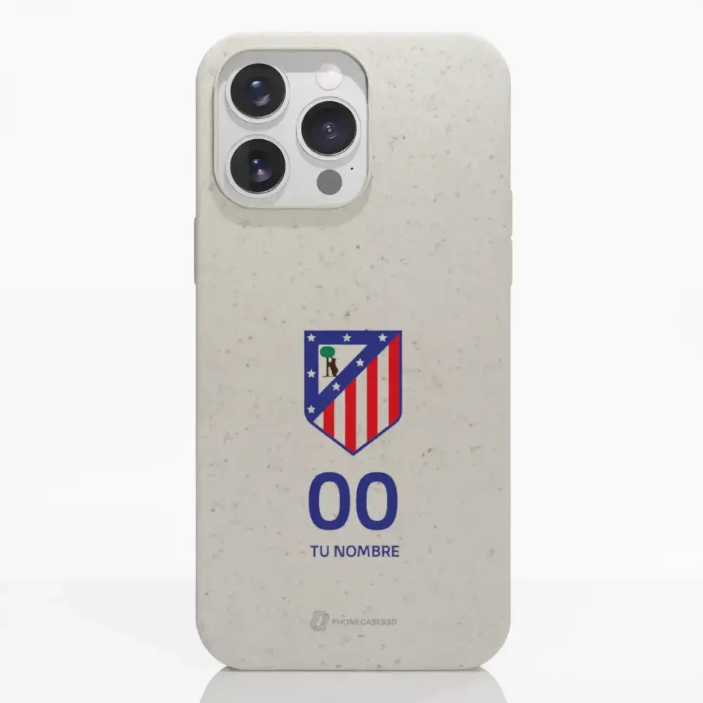 Atletico Madrid Official Compostable Phone Case Crest Standard  + Name and Number - Image 17