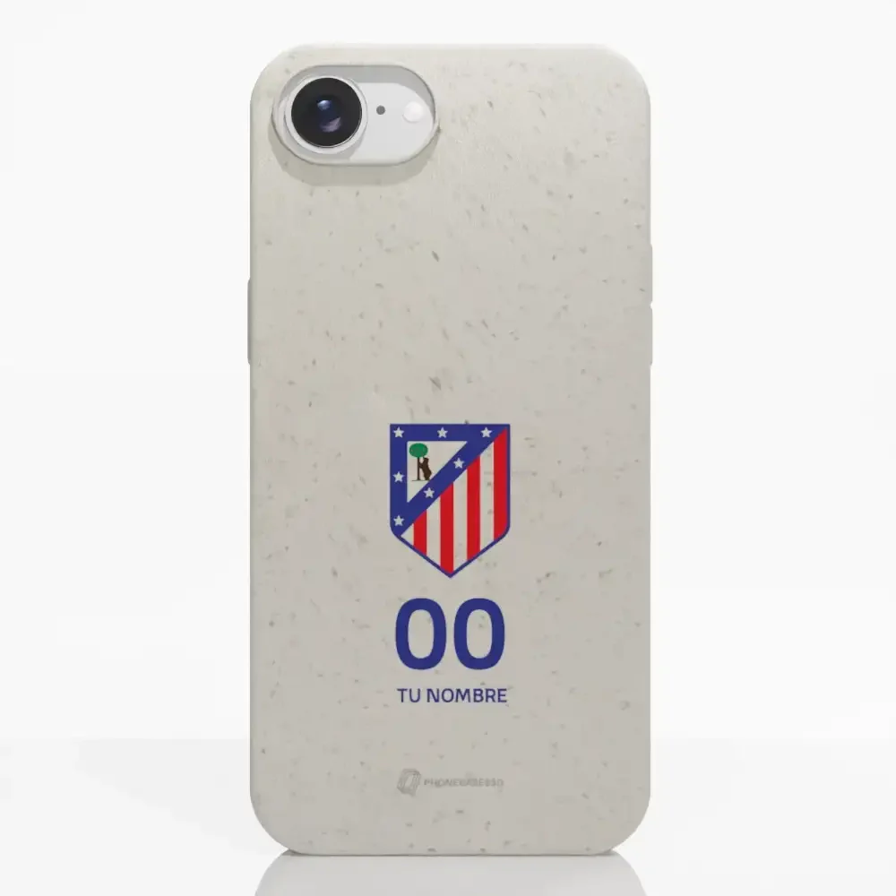 Atletico Madrid Official Compostable Phone Case Crest Standard  + Name and Number - Image 19