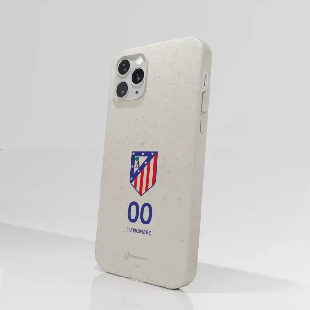 Atletico Madrid Official Compostable Phone Case Crest Standard  + Name and Number - Image 46