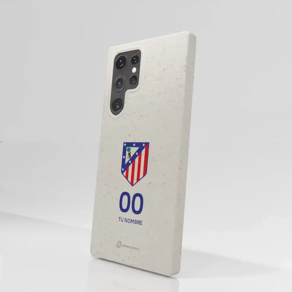 Atletico Madrid Official Compostable Phone Case Crest Standard  + Name and Number - Image 72