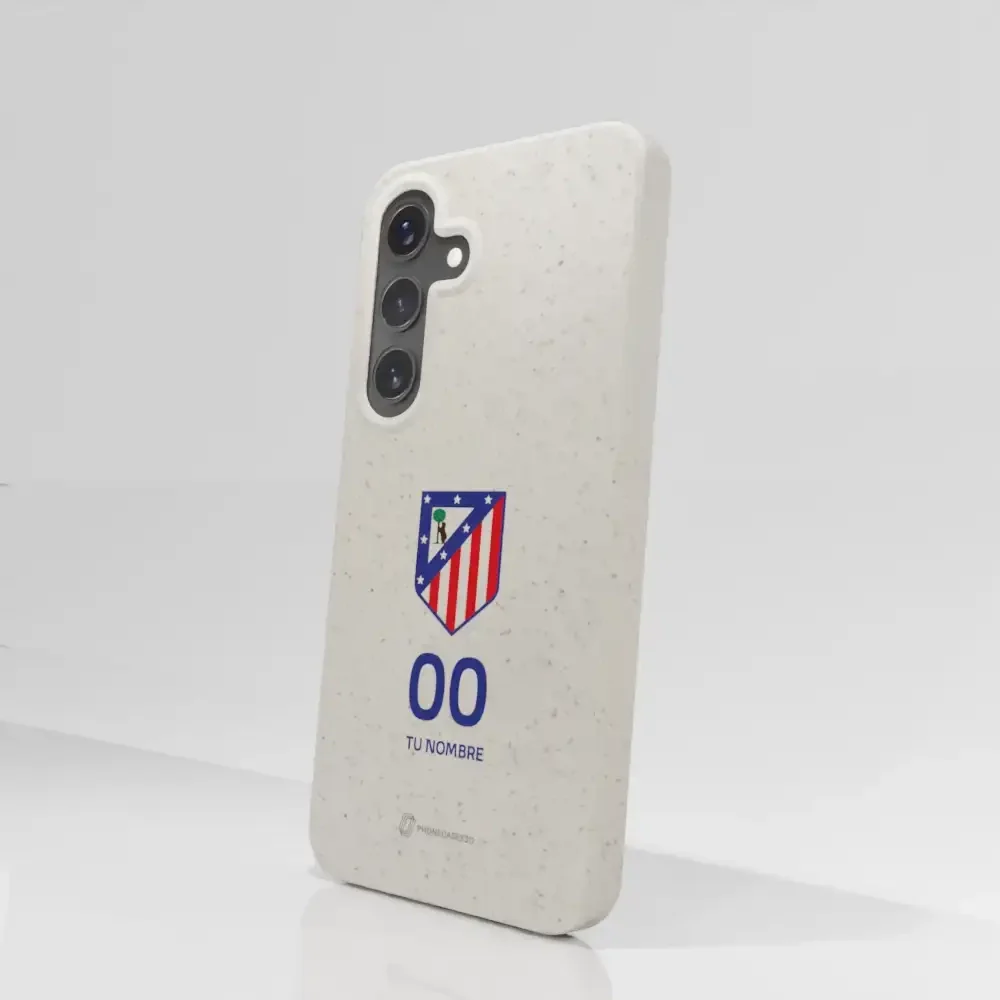 Atletico Madrid Official Compostable Phone Case Crest Standard  + Name and Number - Image 79