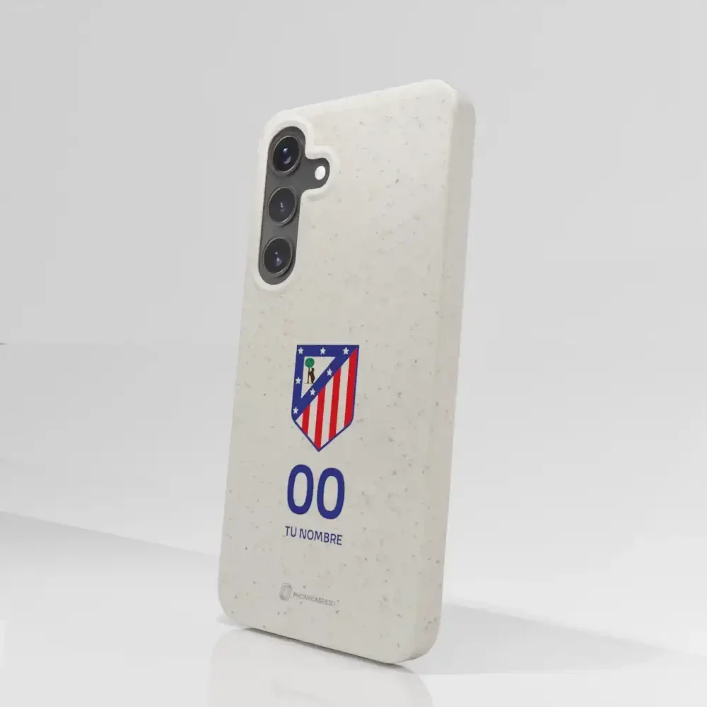 Atletico Madrid Official Compostable Phone Case Crest Standard  + Name and Number - Image 80