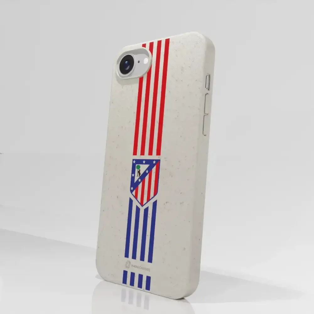 Atletico Madrid Official Compostable Phone Case Stripes Crest - Image 63
