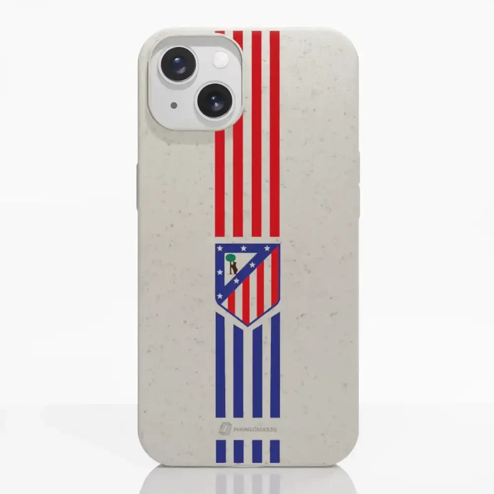 Atletico Madrid Official Compostable Phone Case Stripes Crest - Image 7