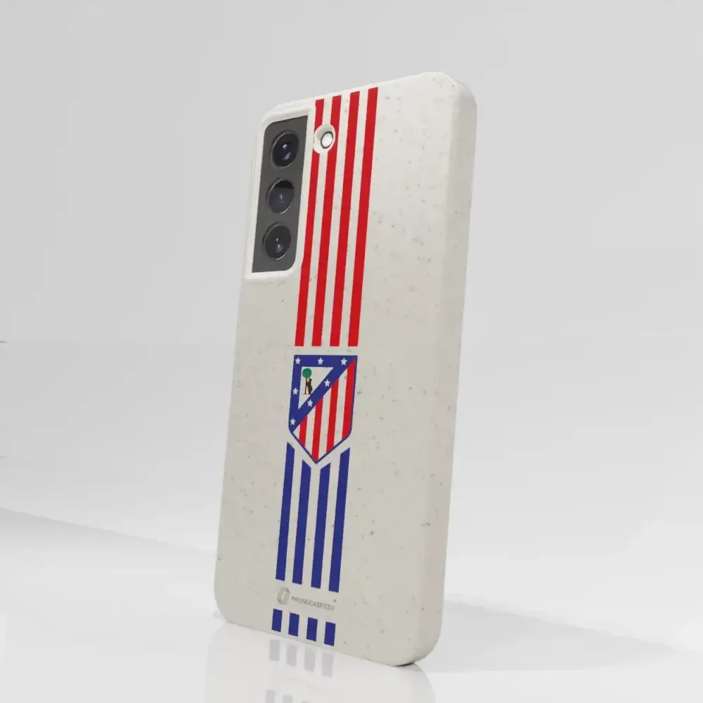 Atletico Madrid Official Compostable Phone Case Stripes Crest - Image 71