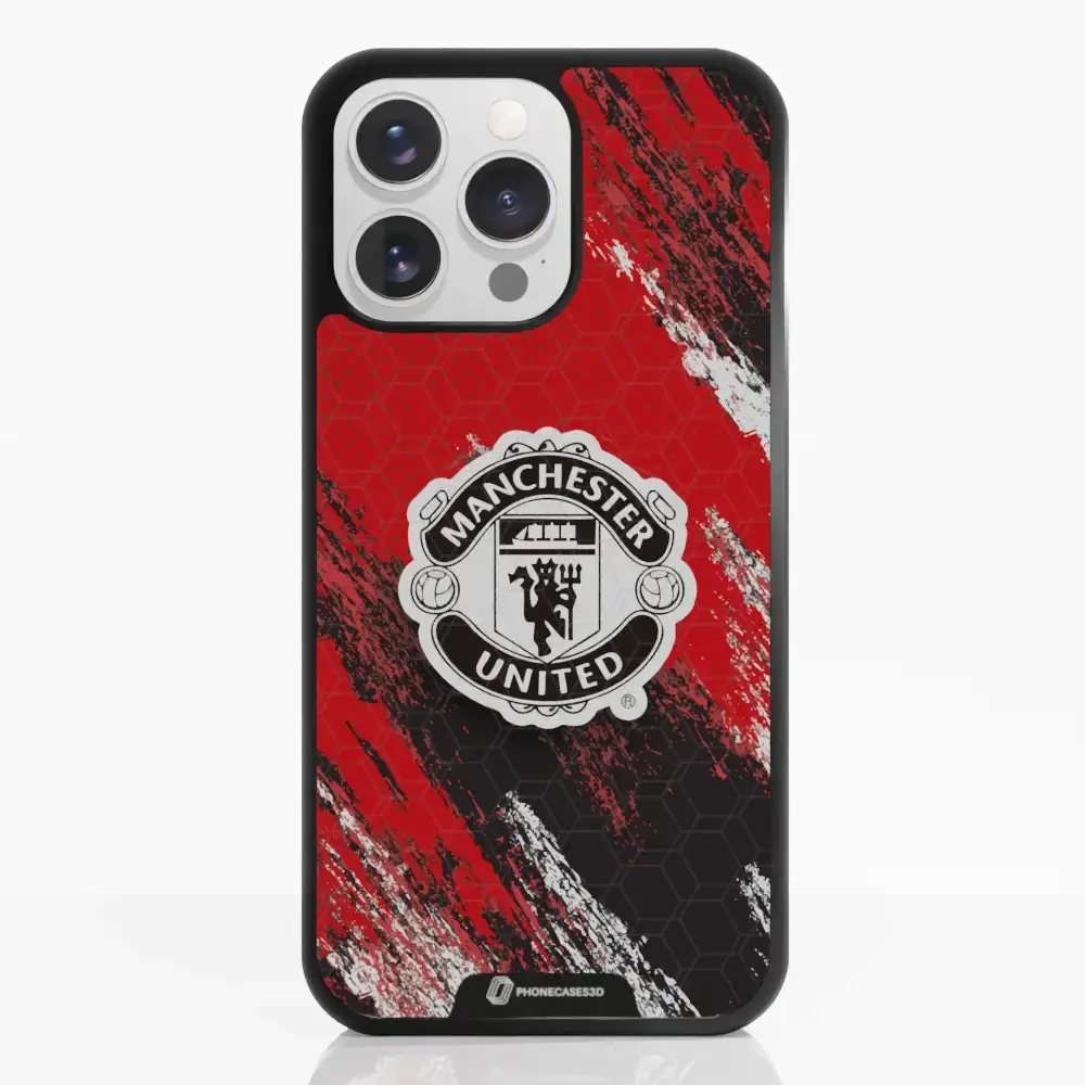 Manchester United Official 3D Phone Case Design black shield - Image 24