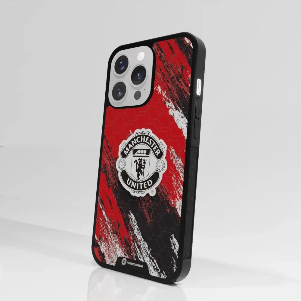 Manchester United Official 3D Phone Case Design black shield - Image 80